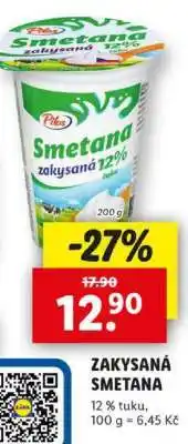 Lidl Pilos ZAKYSANÁ SMETANA nabídka