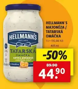 Lidl Hellmann’s Majonéza / Tatarská omáčka nabídka