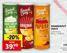 Lidl SNACK DAY BRAMBOROVÝ SNACK nabídka