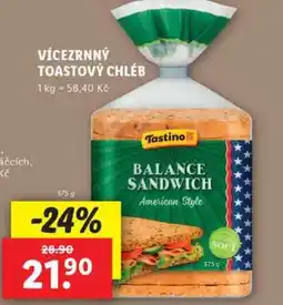 Lidl Tastino Balance Sandwich American Style nabídka