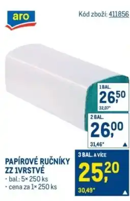 Makro Papírové ručníky zz 1vrstvé nabídka