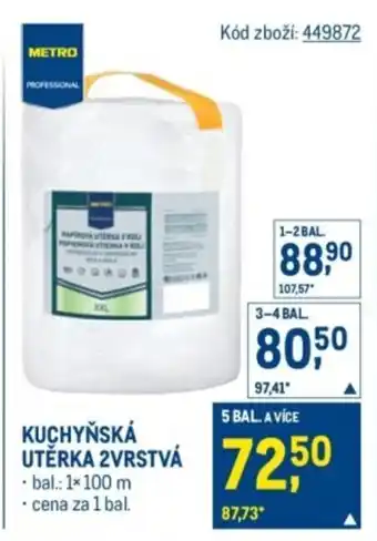 Makro Kuchyňská utěrka 2vrstvá nabídka
