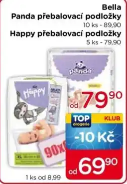 TOP drogerie Bella Panda přebalovací podložky nabídka