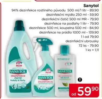 TOP drogerie SANYTOL nabídka