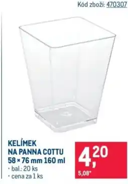 Makro Kelímek na panna cottu nabídka