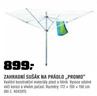 OBI Zahradní sušák na prádlo „promo” nabídka