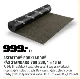 OBI Asfaltový podkladový pás standard v60 s30, 1 × 10 m nabídka