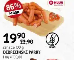 Terno Debrecínské párky nabídka
