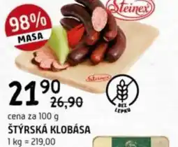 Terno Štýrská klobása nabídka