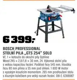 OBI BOSCH professional stolní pila,,gts 254" solo nabídka