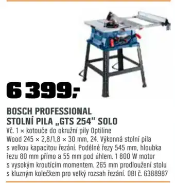 OBI BOSCH professional stolní pila,,gts 254" solo nabídka