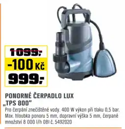 OBI Ponorné čerpadlo lux ,,tps 800" nabídka