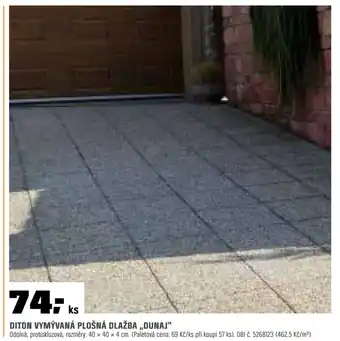 OBI Diton vymývaná plošná dlažba „dunaj” nabídka