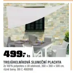 OBI Trojúhelníková sluneční plachta nabídka