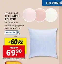 Lidl Dekorační polštář nabídka