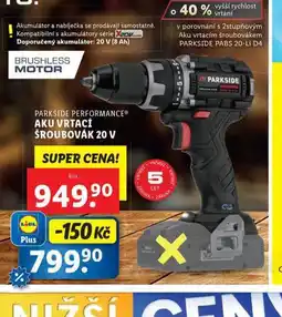 Lidl Aku vrtací šroubovák 20 v nabídka