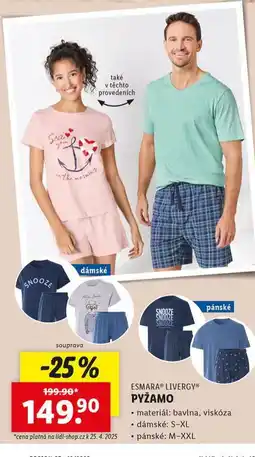 Lidl Pyžamo nabídka