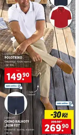 Lidl Chino kalhoty slim fit nabídka