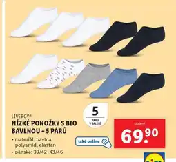 Lidl Nízké ponožky s bio bavlnou nabídka