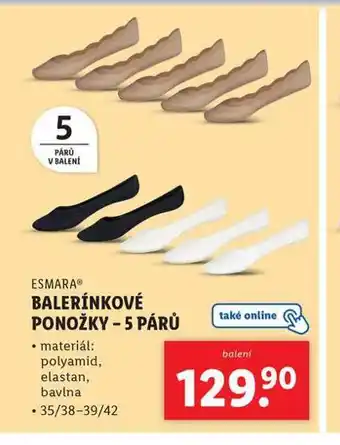 Lidl Balerínkové ponožky nabídka