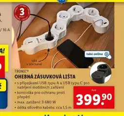 Lidl Ohebná zásuvková lišta nabídka