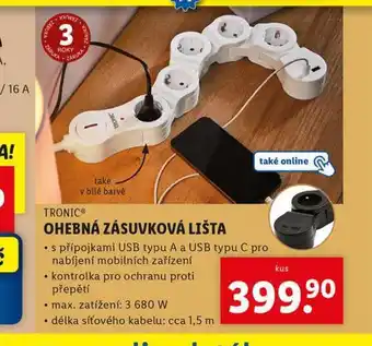 Lidl Ohebná zásuvková lišta nabídka