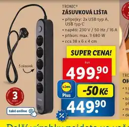 Lidl Zásuvková lišta nabídka