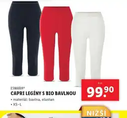 Lidl Capri legíny s bio bavlnou nabídka
