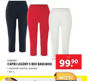 Lidl Capri legíny s bio bavlnou nabídka