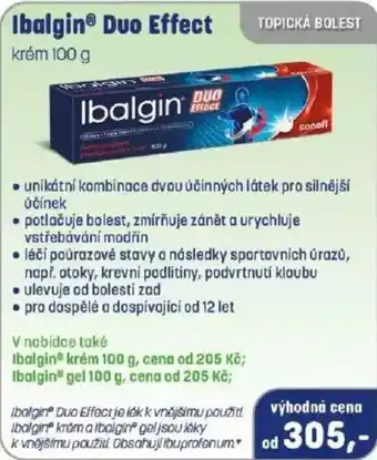 PharmaPoint IBALGIN Duo Effect krém nabídka