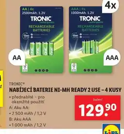 Lidl Nabíjecí baterie ni-mh ready 2 use nabídka