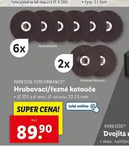 Lidl Hrubovací / řezné kotouče nabídka