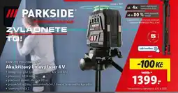 Lidl Aku křížový liniový laser 4 v nabídka