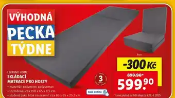 Lidl Skládací matrace pro hosty nabídka