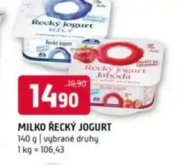 Terno Milko řecký jogurt nabídka