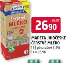 Terno Madeta jihočeské čerstvé mléko nabídka