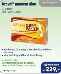 PharmaPoint UrovalⓇ manosa Akut nabídka