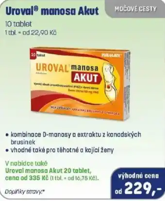 PharmaPoint UrovalⓇ manosa Akut nabídka