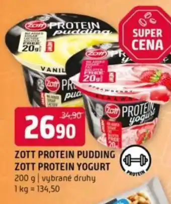 Terno ZOTT Protein pudding, ZOTT Protein yogurt nabídka