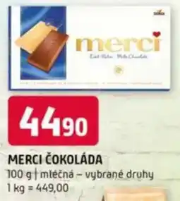 Terno Merci čokoláda nabídka