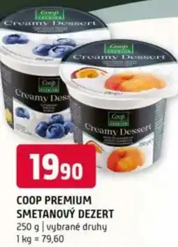 Terno COOP Premium smetanový dezert nabídka