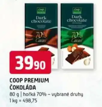 Terno COOP Premium čokoláda nabídka