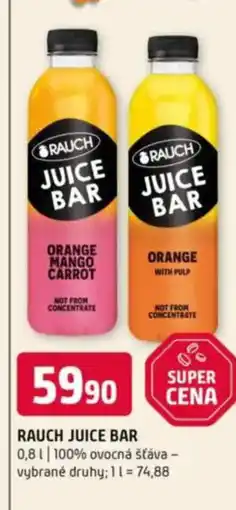 Terno RAUCH Juice bar nabídka