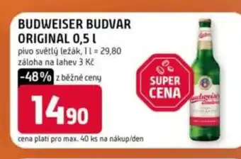 Terno Budweiser Budvar original nabídka