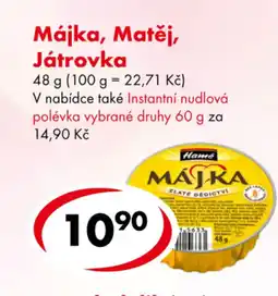 CBA Májka, Matěj, Játrovka nabídka