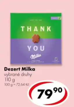 CBA Dezert Milka nabídka