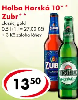 CBA Holba Horská 10* Zubr nabídka
