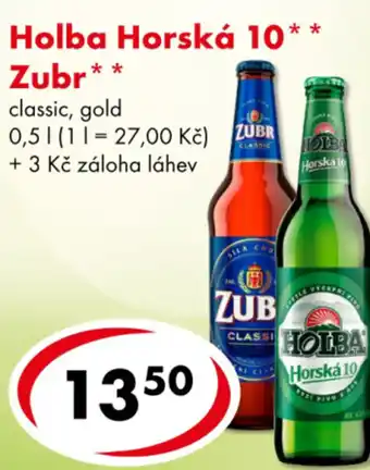 CBA Holba Horská 10* Zubr nabídka