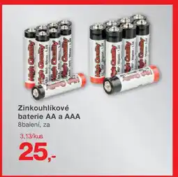 Kik Zinkouhlíkové baterie AA a AAA nabídka