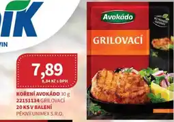 Kubík potraviny Koření Avokádo nabídka